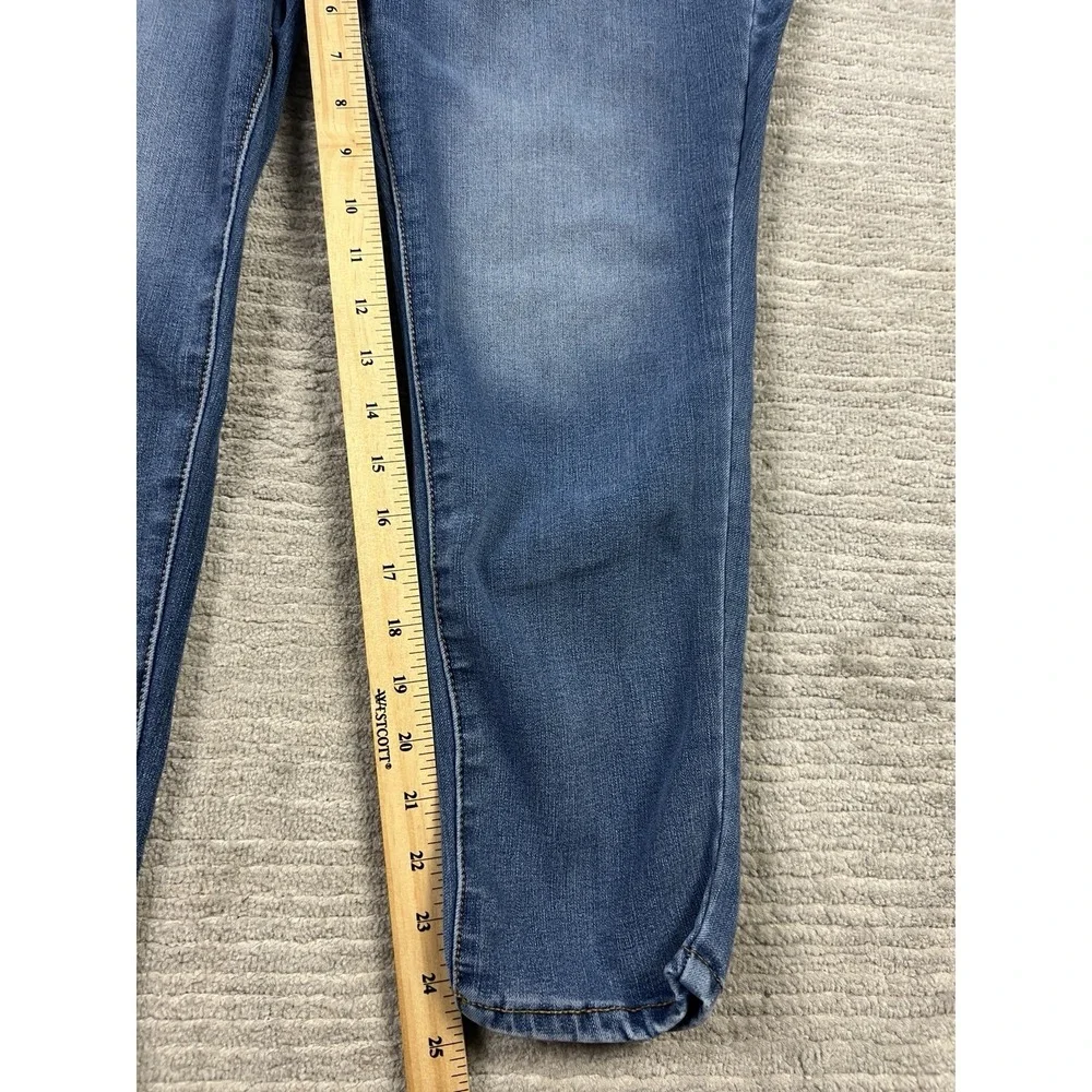 Time and Tru Jeans Womens‎ 14 Blue Denim Cotton Blend High Rise Skinny